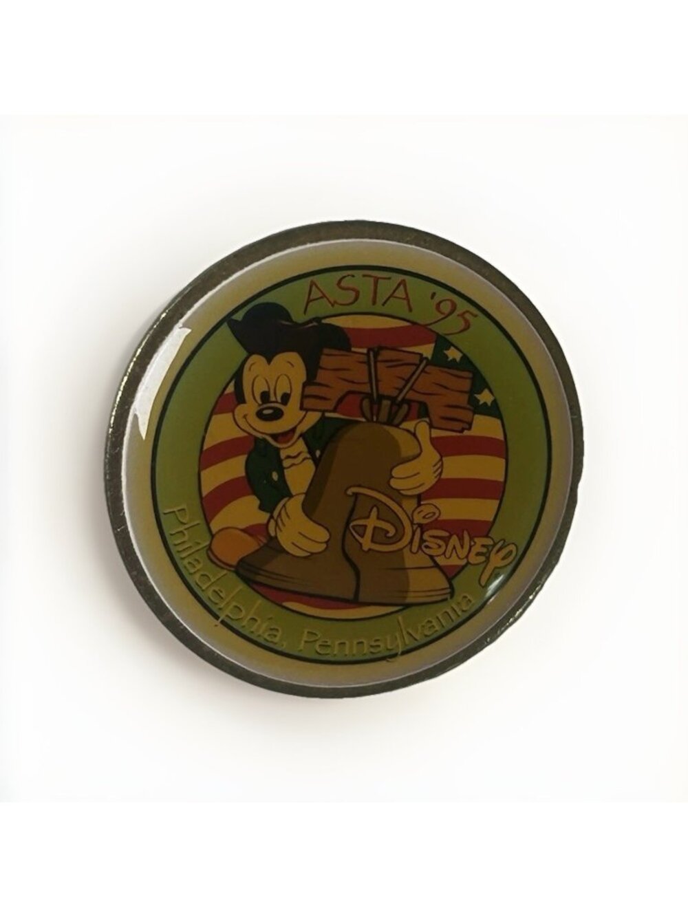DISNEY Pin "ASTA" 1995 MICKEY WITH LIBERTY BELL PHILADELPHIA PA VHTF LE 300 RARE